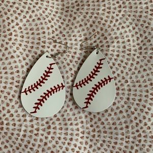 Baseball earrings